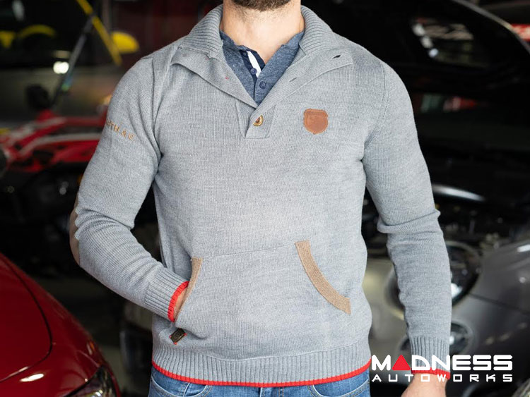 ABARTH Pullover Jacket - Gray w/ Brown Accents - ABARTH & Co.